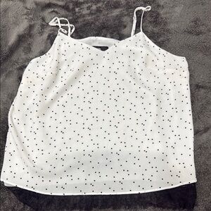 Mossimo Supply Co. White and Black Polka Dot Camisole